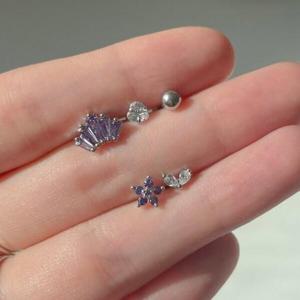 아트박스/이룸 데일리 베이직 퍼플 라인 피어싱 5종 세트