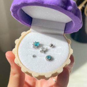 아트박스/이룸 데일리 베이직 블루 문 큐빅 피어싱 5종 세트