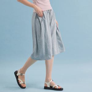 [포커스]밴딩 핀턱 버뮤다 스웨트 팬츠 PBBF5M1PT7491