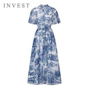 애니멀 나염 쉬폰 원피스_INI5M1OP3851