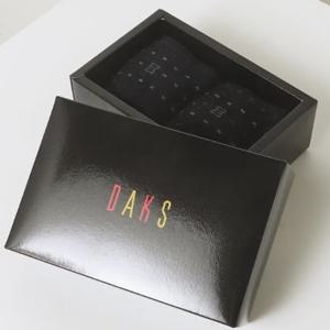 [닥스] 별패턴 DD로고 중목 2족세트 DBSS5F605BK