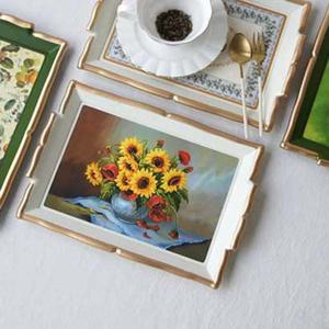 고급스러운 미니 프리미엄 사각쟁반 4style