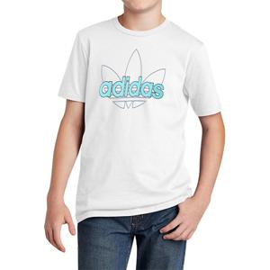 아디다스 키즈 오리지널 트레포일 반팔티 화이트 GN2254