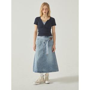 [후아유] 여성 Long Denim Cargo Skirt WHWJF2452F