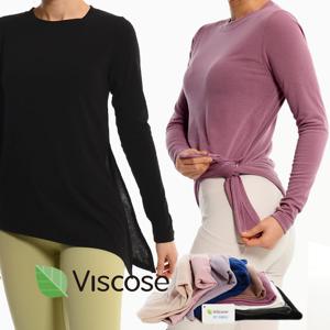 [그리니치]비스코스 에코실 옆트임 묶음 롱티셔츠 요가복 sr1102