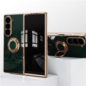 갤럭시Z 폴드7 케이스/F966 골드라인 로봇링 소프트 케이스