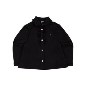 [빈]블랙 다이마루  카라 블라우스 BX64BL02BK