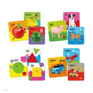애플비 첫 퍼즐 전4종 세트 -과일,채소 첫 퍼즐/동물 첫 퍼즐/모양 첫 퍼즐/탈것 첫 퍼즐
