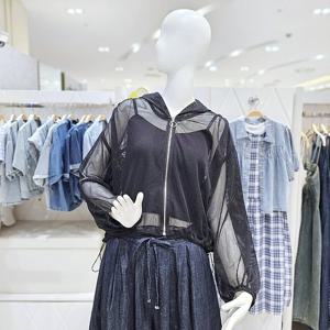 [밸리걸] 망사 시스루 후드 집업 자켓 820390