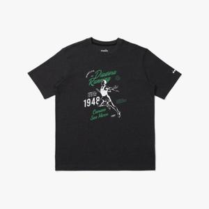 디아도라반팔티 KQJ D5121LRS12BLK 빈티지 그래픽 코튼폴리 반팔 티셔츠 BLACK