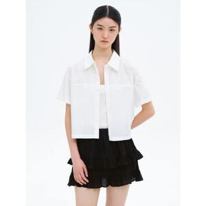 (355665LY11) [에잇세컨즈] 베이직 반팔셔츠  화이트