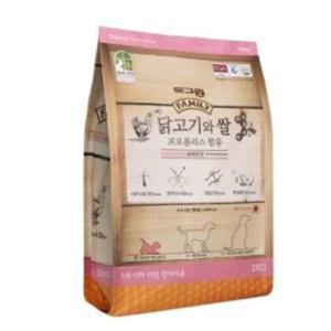 도그랑 훼미리 닭고기와 쌀 퍼피 2kg 강아지 사료