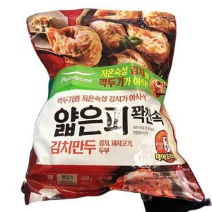 풀무원 얇은피 꽉찬속 김치만두 400g x 2 a40419