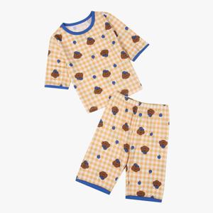 [밀리밤]체크퍼피면모달7부실내복(MLUN2552T)