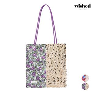 [위시드]샤인 배색 스팽글 에코백 (WICBBG027)