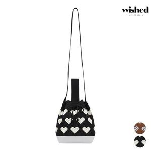 [위시드]하트 투웨이 버킷 크로스백 (WICBBG009)
