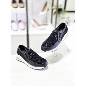 세레스 세이브존06 여성 블링 메쉬 슬립온 에어 스니커즈 4cm KR2J84