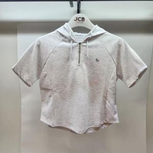 애플핑크 HC06 슬림핏 반집업 후드 반팔 티셔츠 APK8U315 GSC