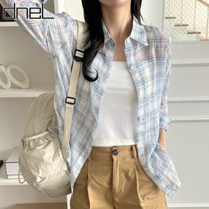 [드넬]하늘하늘체크셔츠DWB52325A