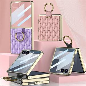 갤럭시Z 플립7 케이스/F766 스타일 패딩룩 키링 케이스