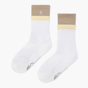 여성 레이어드 쿼터 삭스 화이트(MQ322LSO73)