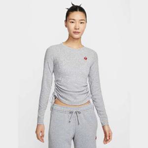 나이키긴팔티 SQJ HV8728-063 스포츠웨어 여성 골지 긴팔 크롭 탑