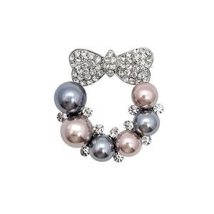 그레이스켈리 플라워 크라운 리본 브로치 BR1153