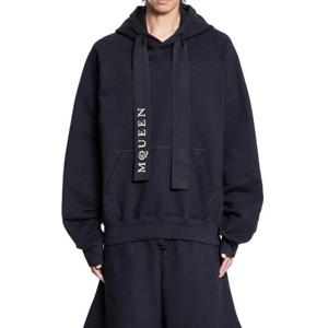 알렉산더 맥퀸 후드 티셔츠 827062QXACE 1000 Black