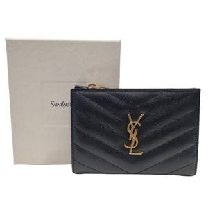[생로랑][롯데탑스]668287BOW011000 카산드라 2단지퍼지갑