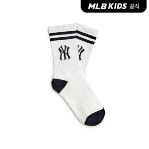 [MLB키즈 공식] 25N 베이직 스트라이프 일대일 양말 NY (Black) 7ASOB075N-50BKS