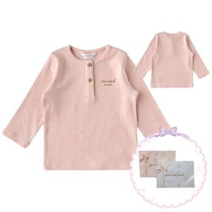 선물추천 [밍크뮤HP]25년F W (PH)아미띠에뮤뮤긴팔티셔츠 (35A70-670-04)