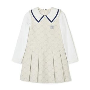 M MLB키즈반바지 NQK 7FOPMD141-50IVS DIA MONOGRAM 카라 원피스