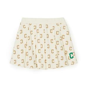 M MLB키즈반바지 NQK 7FSKM0141-45CRS CLASSIC MONOGRAM 플리츠 스커트