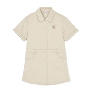 M MLB키즈트레이닝세트 NQK 7FOPB0241-50CRD BASIC 데님 셔츠원피스