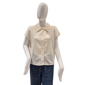 [파파야]펀칭 카라 블라우스(PNPRBL012B)