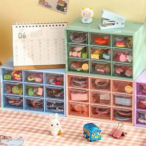 파스텔 미니 서랍함 쌓아쓰는 서랍 약통 정리함 약 서랍장 머리끈 머리핀 포토카드 보관함 탕비실 다꾸