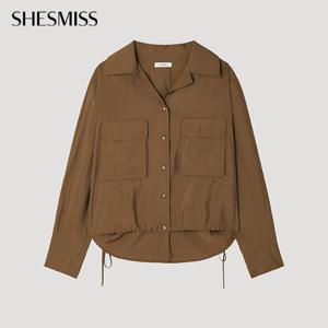 [쉬즈미스] 빅 포켓 스트링 셔츠_SWWSTP32070_BR