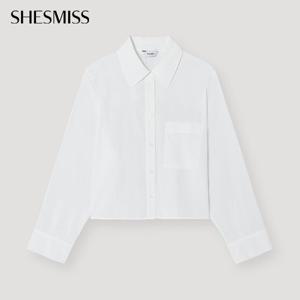 [쉬즈미스] 세미 크롭 포켓 셔츠_SWWSTP32050_OW