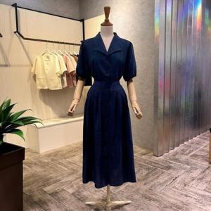 [ab.f.z]  AOZ5HO98G_스트랩 카라 플리츠 롱 원피스