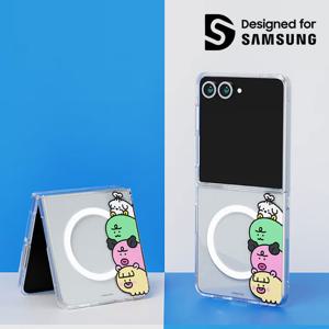 삼성정품 갤럭시Z플립7 니니즈 쬬르디와 친구들 클리어 버라이어티 마그넷 맥세이프 케이스 투명케이스 GP-FPF766 N