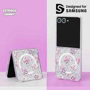 삼성정품 갤럭시Z플립7 에스더버니 버니월드 클리어 버라이어티 마그넷 맥세이프 케이스 투명케이스 GP-FPF766 N