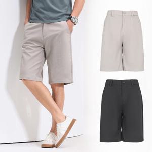 여름 아이스 실크 심플 스판 반밴딩 남성 골프 반바지 KPMMHS06