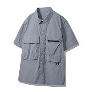 JEEP 남녀공용 아웃포켓 우븐 반팔 셔츠 JP5SHU851GR