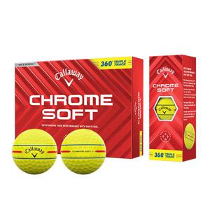 캘러웨이 크롬소프트 360도 트리플트랙 3피스 골프공 12구 옐로우