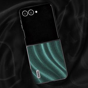 갤럭시Z플립7 제트지 명품 천연 소가죽 슬림 패턴 핸드폰 케이스