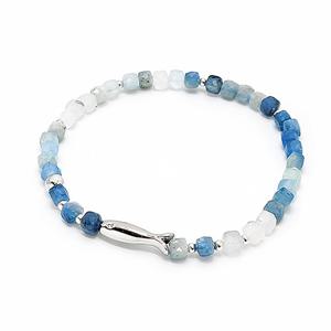 그레이스켈리 천연석 아쿠아마린 물고기 팔찌 BZ1528