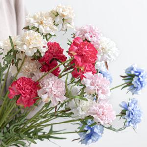 겹접시꽃 조화 가지 더블 체터스 70cm 5컬러 인테리어 장식 소품 실크플라워