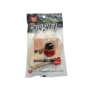 하니 커피필터 여과지 40매 2인~5인용 핸드드립퍼