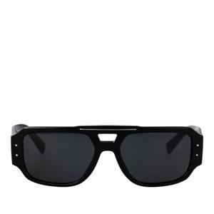 돌체앤가바나 블랙 렉탱귤러 다크 렌즈 선글라스 0DG4482 501 8