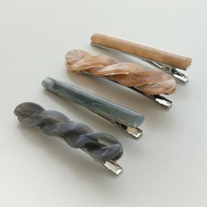 제이로렌 트위스트 마블 집게핀 2pcs 세트 H01379